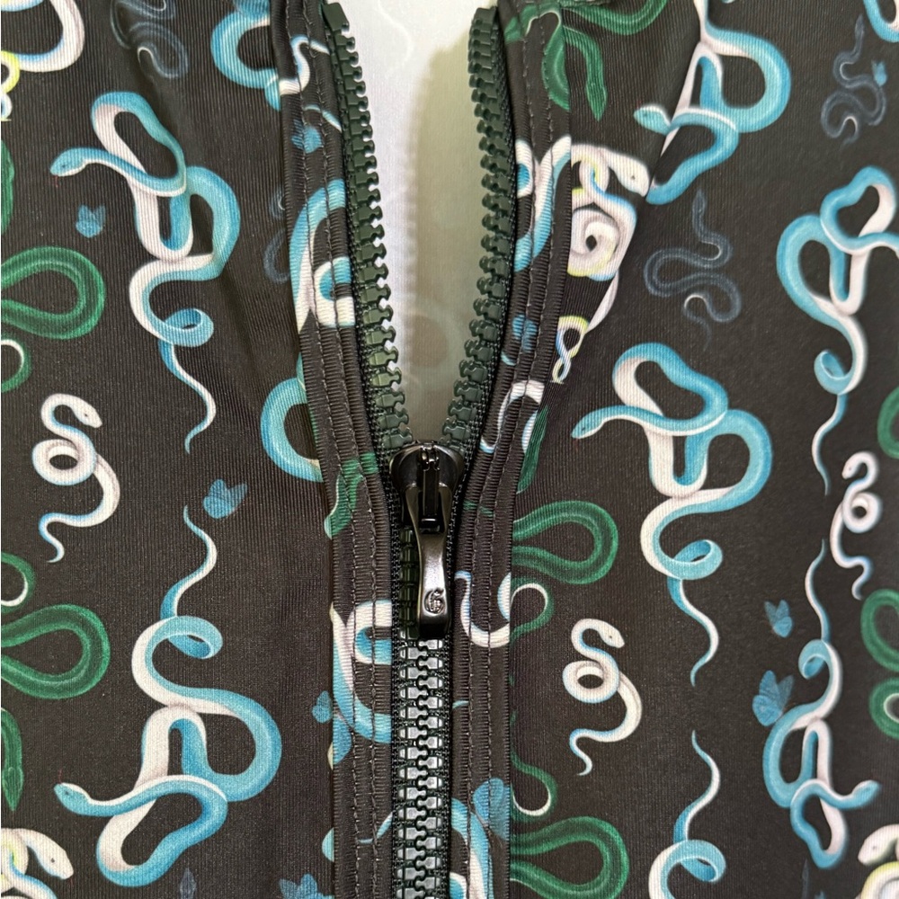 Greyson snake patterned Vesta quarter zip mock neck tank in Jesper Serpentine - Picture 2 of 6